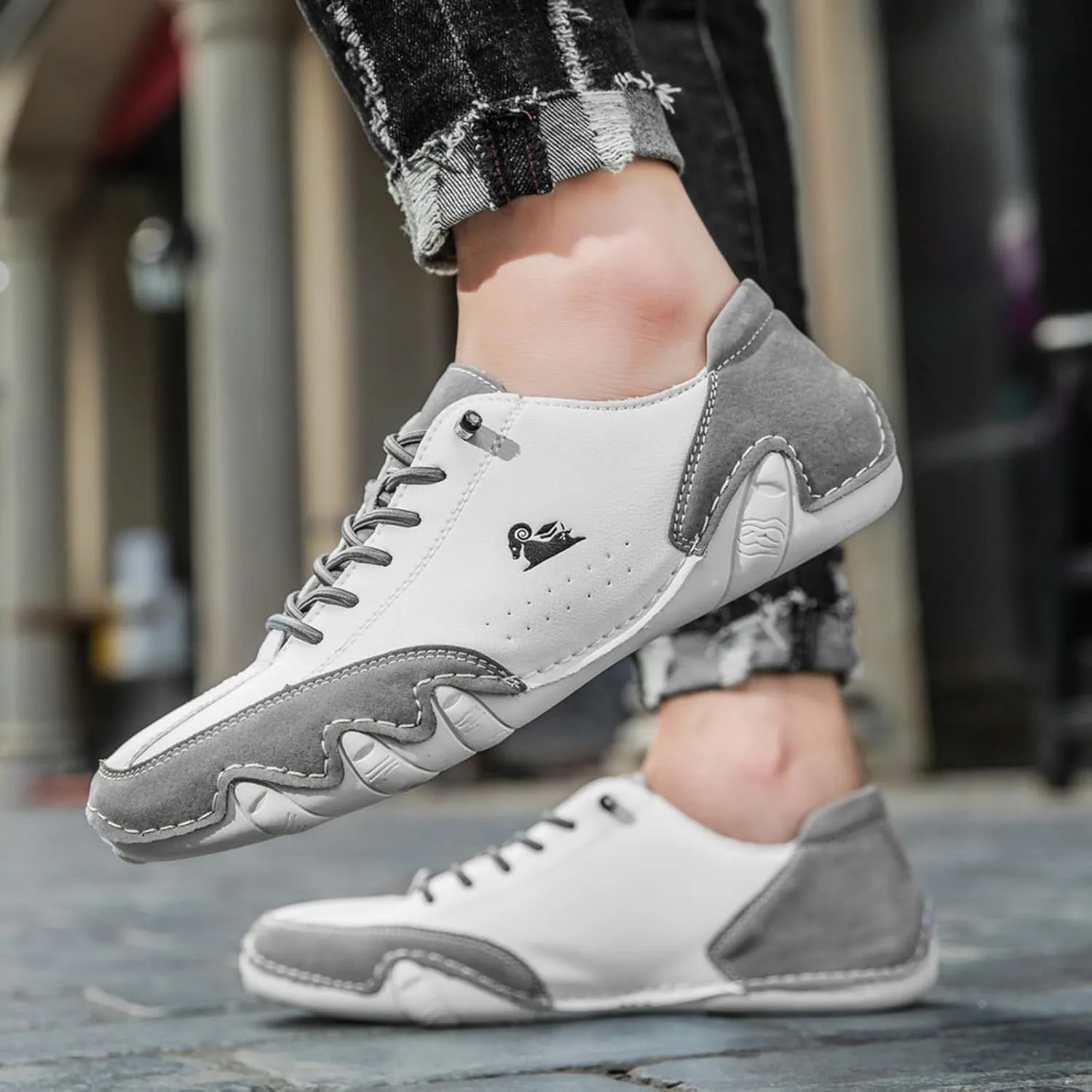 Driving Shoes for Women Comfortable Casual Slip On Shoes Anti-Slip Sports Walking Shoe Low Top Hike Footwear Retro Lightweight Breathable Outdoor Sneakers Fashion Athletic Sneaker