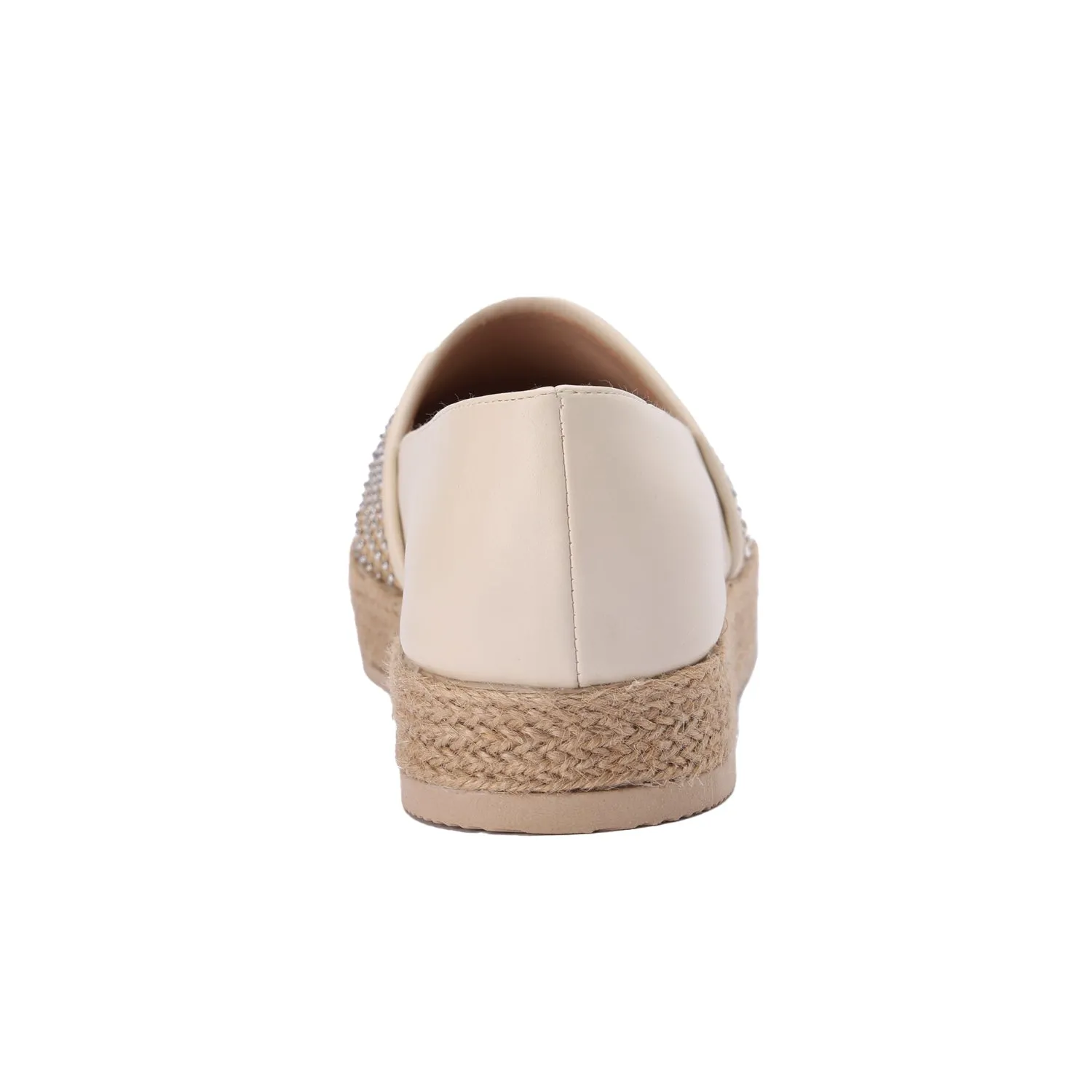 Espadrille Slip-On with Net Detail - beige