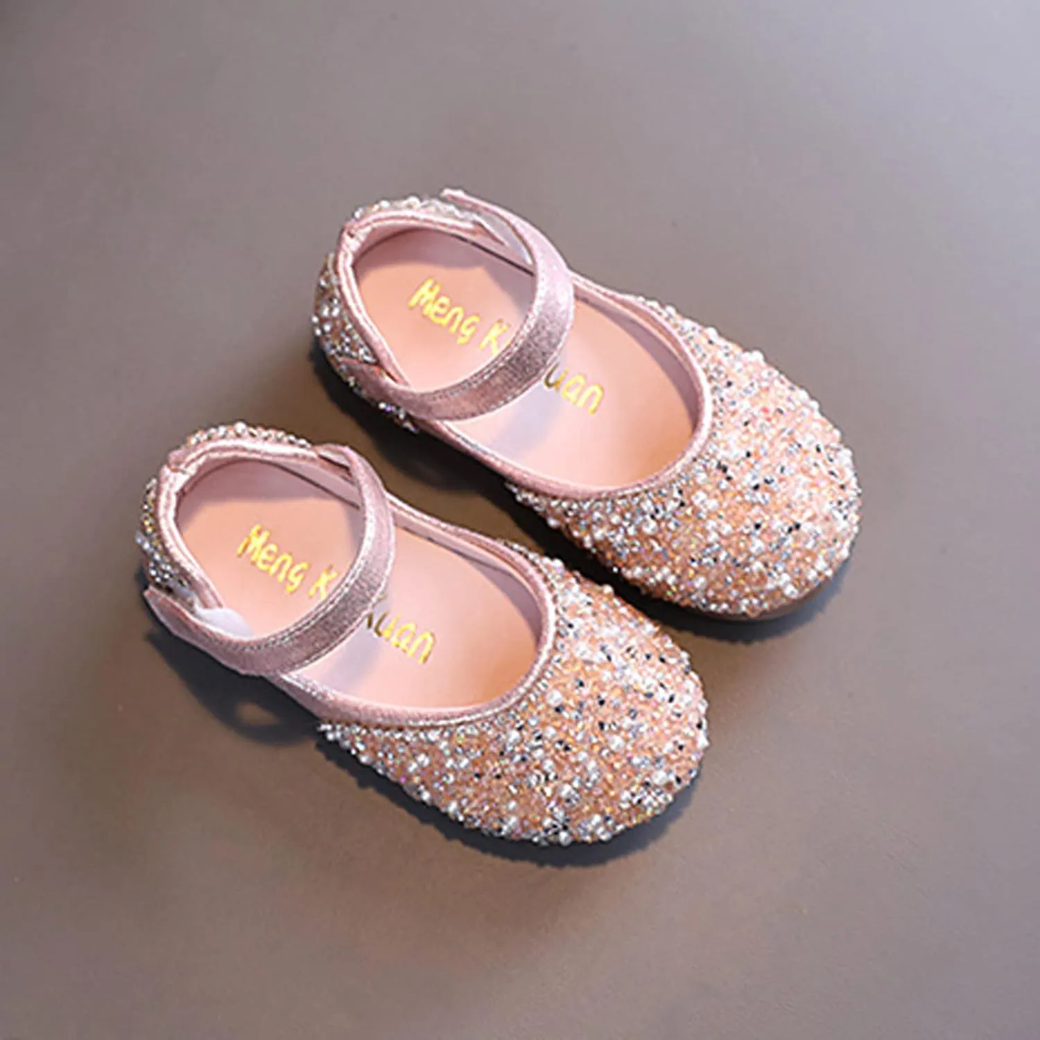 Fashion Spring and Summer Children's Dance Shoes Girls Dress Show Princess Shoes Round Toe Pearl Riding Shoes for Kids