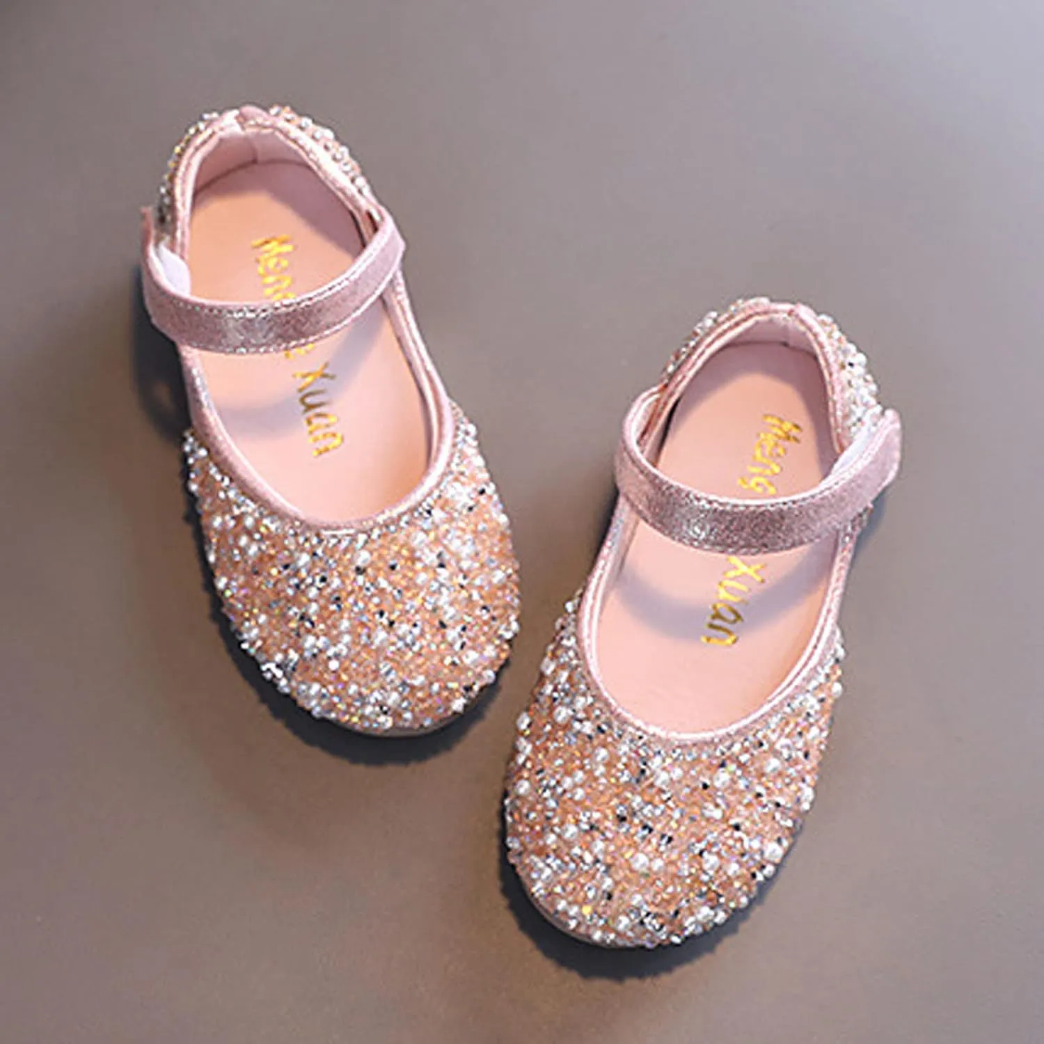 Fashion Spring and Summer Children's Dance Shoes Girls Dress Show Princess Shoes Round Toe Pearl Riding Shoes for Kids