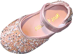Fashion Spring and Summer Children's Dance Shoes Girls Dress Show Princess Shoes Round Toe Pearl Riding Shoes for Kids