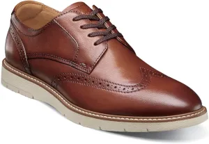 Florsheim Vibe Wingtip Oxford Men's Oxford, 8.5 2E US, Cognac