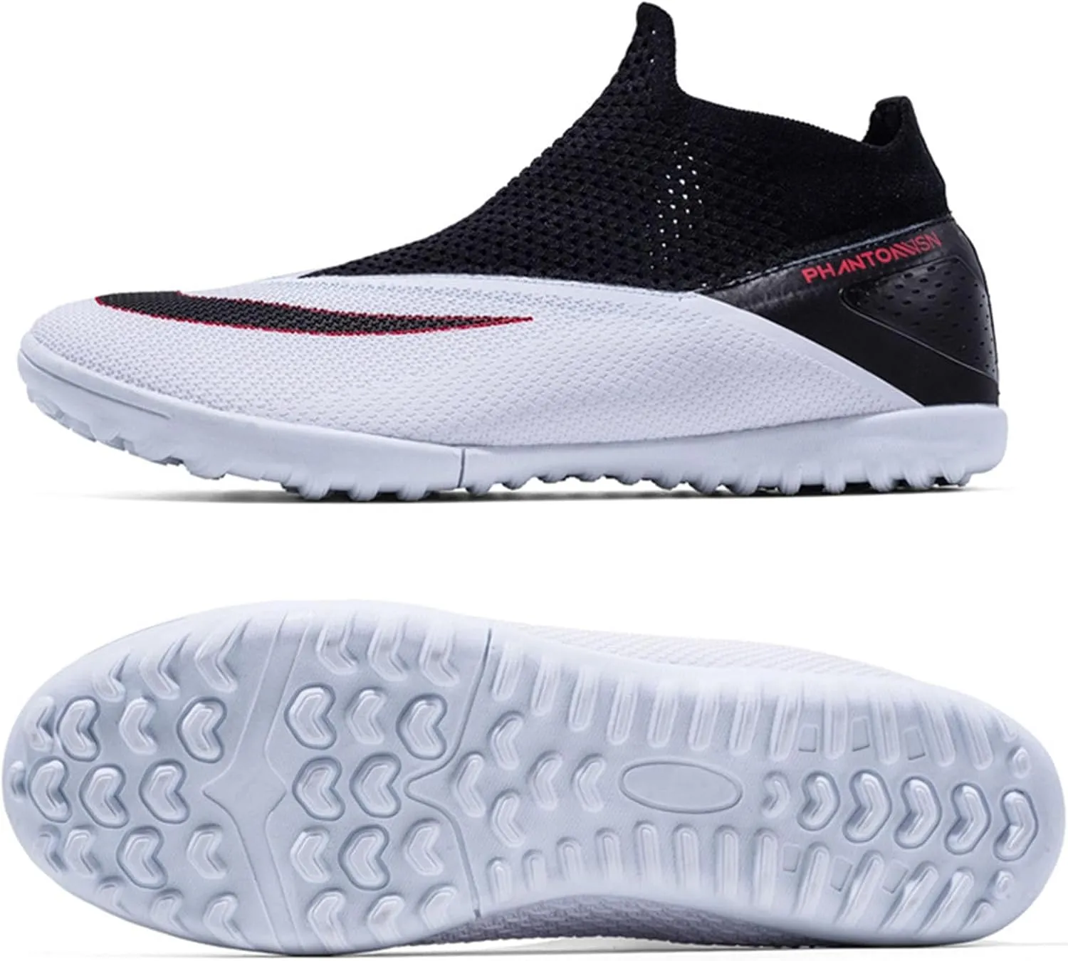 Football Cleats Professional Unisex-Adult, Breathable Soccer Cleats High Top Shock Resistant, Ground Sport Lace Up Training Sneakers