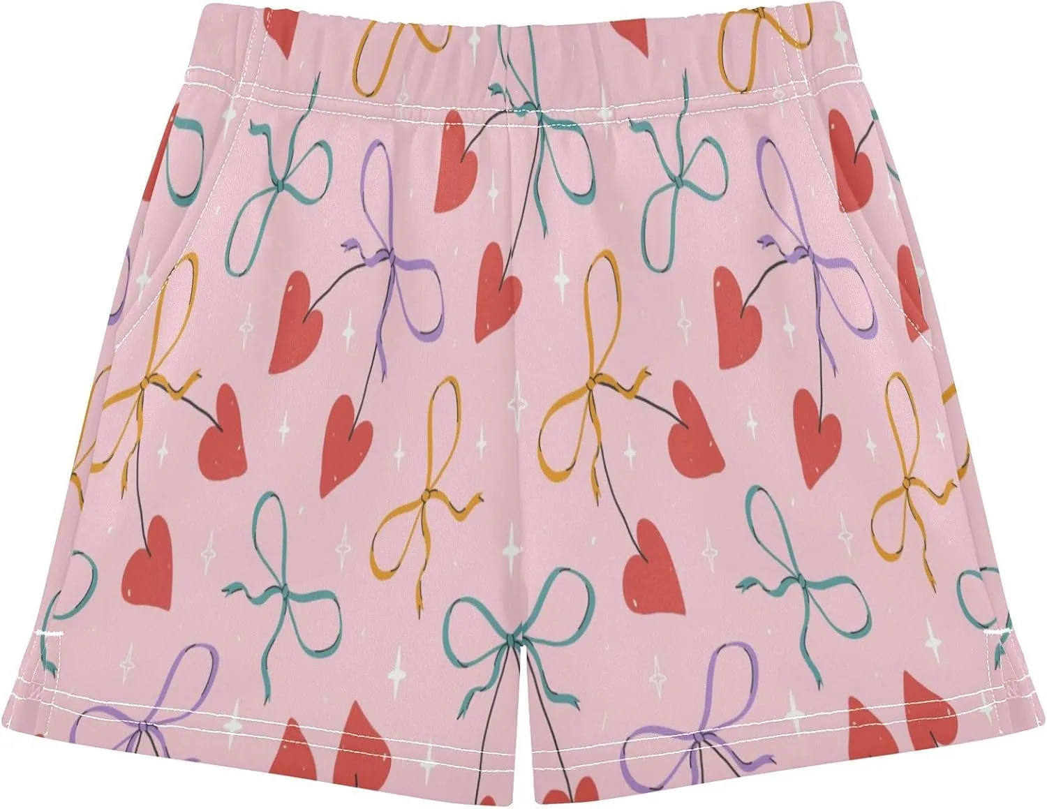 Girls Athletic Shorts Summer Elastic Casual Shorts with Pockets Kids Bottom Sports for Girls 7-15Y