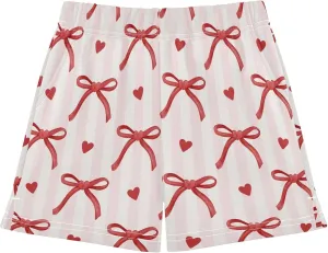 Girls Athletic Shorts Summer Elastic Casual Shorts with Pockets Kids Bottom Sports for Girls 7-15Y