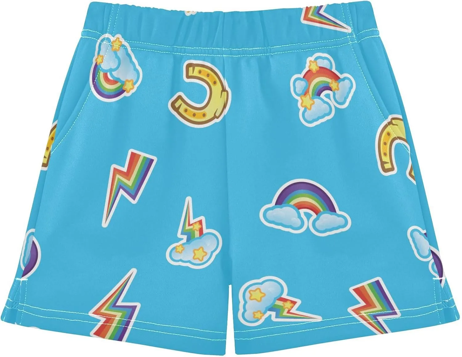 Girls Athletic Shorts Summer Elastic Casual Shorts with Pockets Kids Bottom Sports for Girls 7-15Y