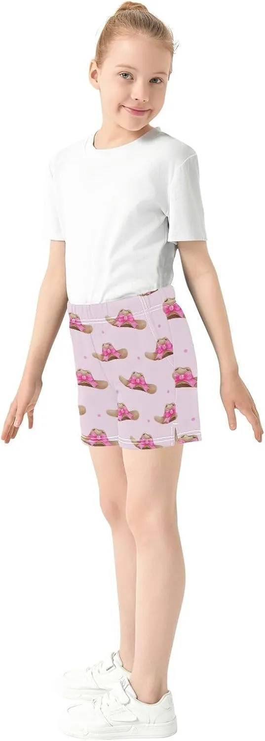 Girls Athletic Shorts Summer Elastic Casual Shorts with Pockets Kids Bottom Sports for Girls 7-15Y