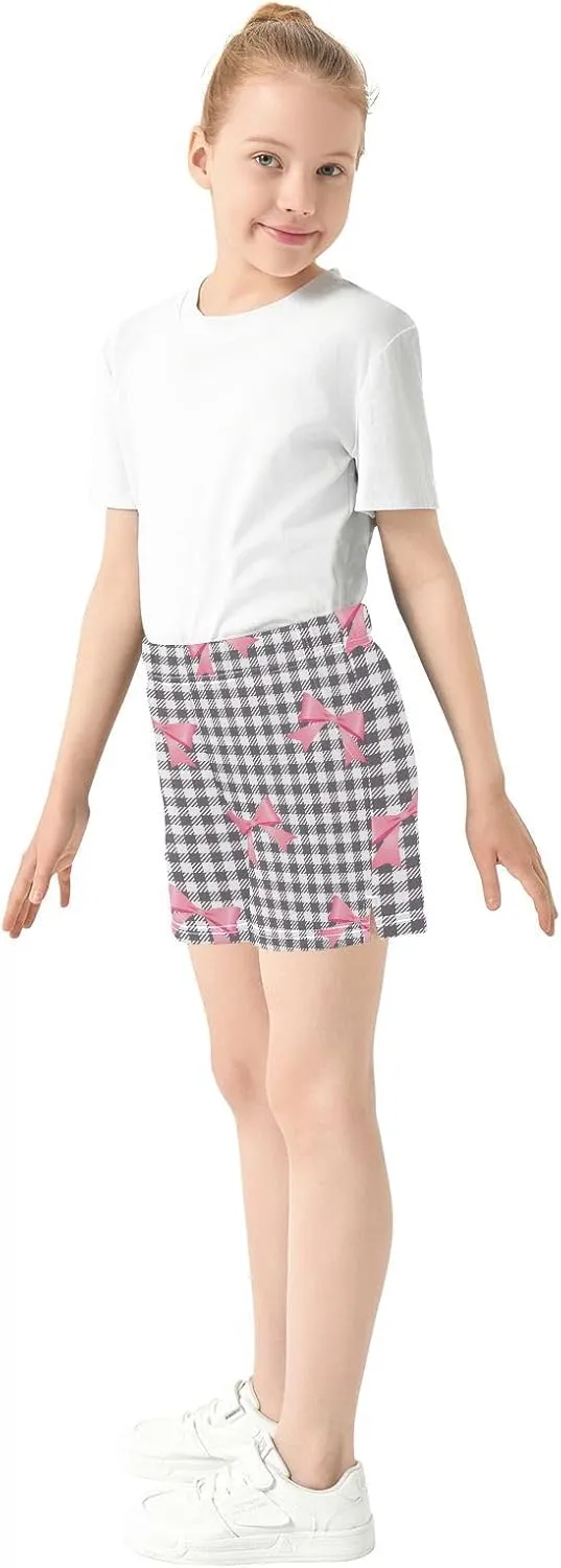 Girls Athletic Shorts Summer Elastic Casual Shorts with Pockets Kids Bottom Sports for Girls 7-15Y