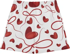 Girls Athletic Shorts Summer Elastic Casual Shorts with Pockets Kids Bottom Sports for Girls 7-15Y