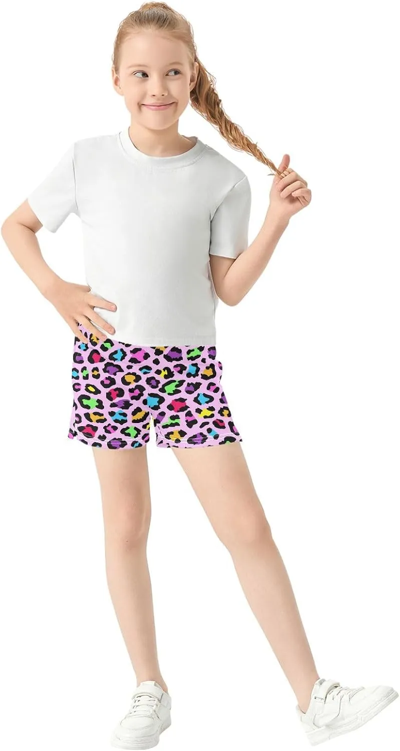 Girls Athletic Shorts Summer Elastic Casual Shorts with Pockets Kids Bottom Sports for Girls 7-15Y