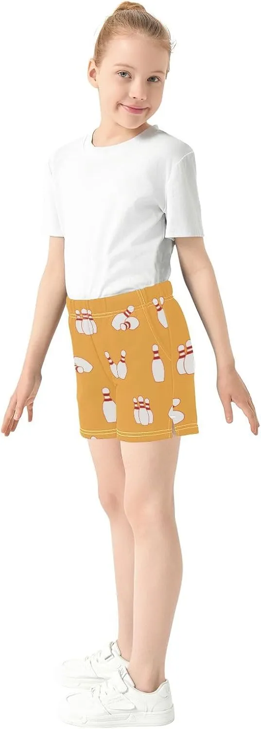 Girls Athletic Shorts Summer Elastic Casual Shorts with Pockets Kids Bottom Sports for Girls 7-15Y