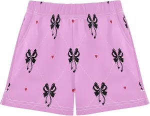 Girls Athletic Shorts Summer Elastic Casual Shorts with Pockets Kids Bottom Sports for Girls 7-15Y