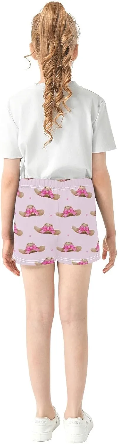 Girls Athletic Shorts Summer Elastic Casual Shorts with Pockets Kids Bottom Sports for Girls 7-15Y
