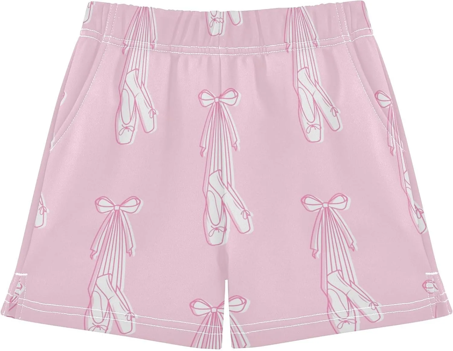 Girls Athletic Shorts Summer Elastic Casual Shorts with Pockets Kids Bottom Sports for Girls 7-15Y