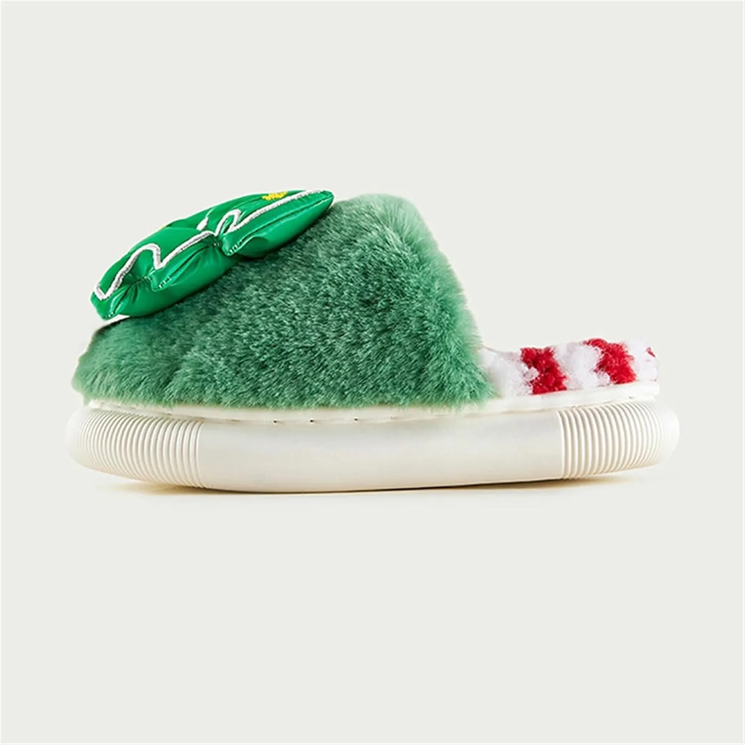 Girls Boys Christmas Cute Cartoon Slippers for Kids Fuzzy Indoor Non Slip Slippers Embroidered Tree House Shoes