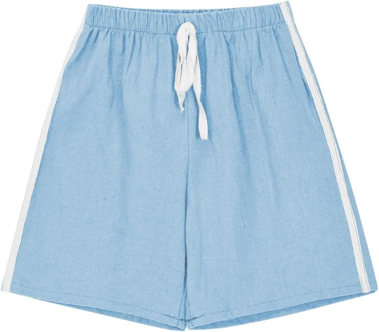Girls Boys Solid Baggy Casual Shorts Teen Drawstring Elastic Waist Back Pocket Pants Summer Athletic Workout Kids Shorts
