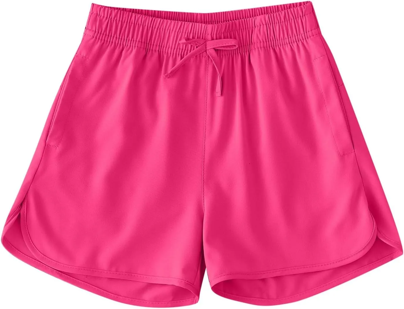 Girls Casual Shorts Kids Summer Elastic Waist Outdoor Running Athletic Shorts Quick Dry Sports Active Joggers with Pockets