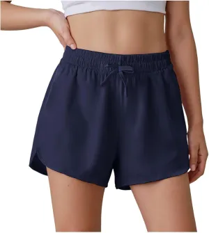 Girls Casual Shorts Kids Summer Elastic Waist Outdoor Running Athletic Shorts Quick Dry Sports Active Joggers with Pockets