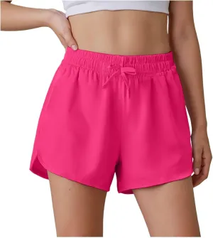 Girls Casual Shorts Kids Summer Elastic Waist Outdoor Running Athletic Shorts Quick Dry Sports Active Joggers with Pockets