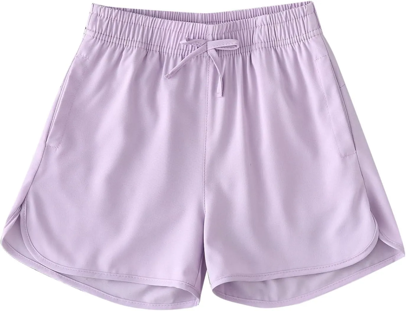 Girls Casual Shorts Kids Summer Elastic Waist Outdoor Running Athletic Shorts Quick Dry Sports Active Joggers with Pockets