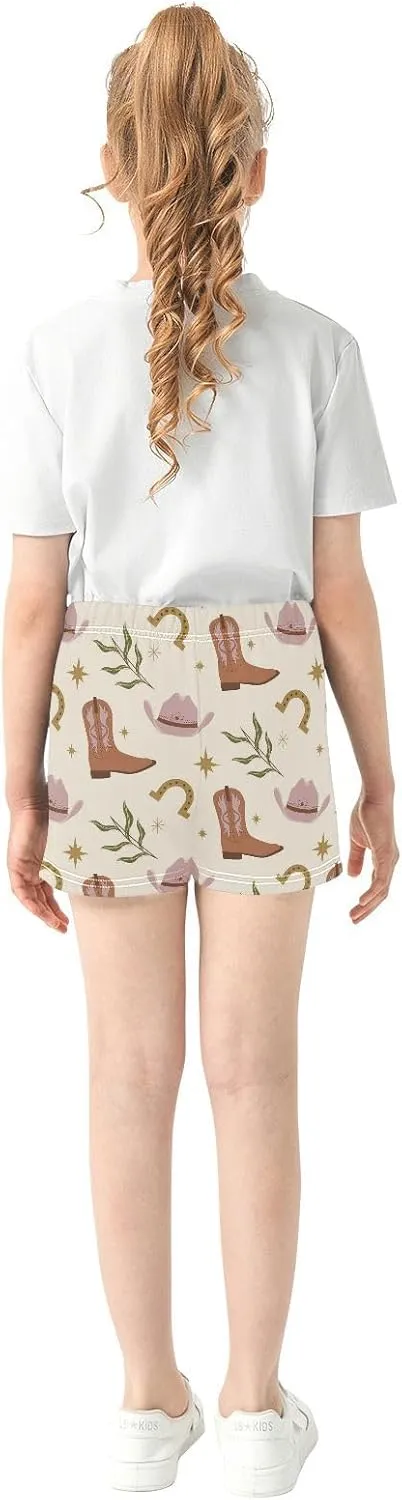 Girl's Casual Shorts,Soft Athletic Short for Kids Girl with Drawstring & Pockets,Sports Shorts Bottoms 7-15T