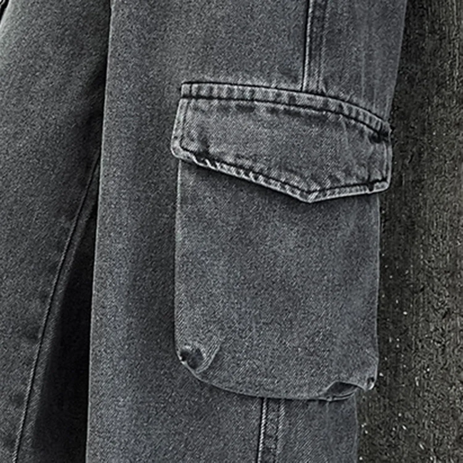 Girls High Waist Cargo Denim Pants Fashion Casual Flare Leg ??ootcut Bell Bottom Jeans Solid Straight Leg Jeans