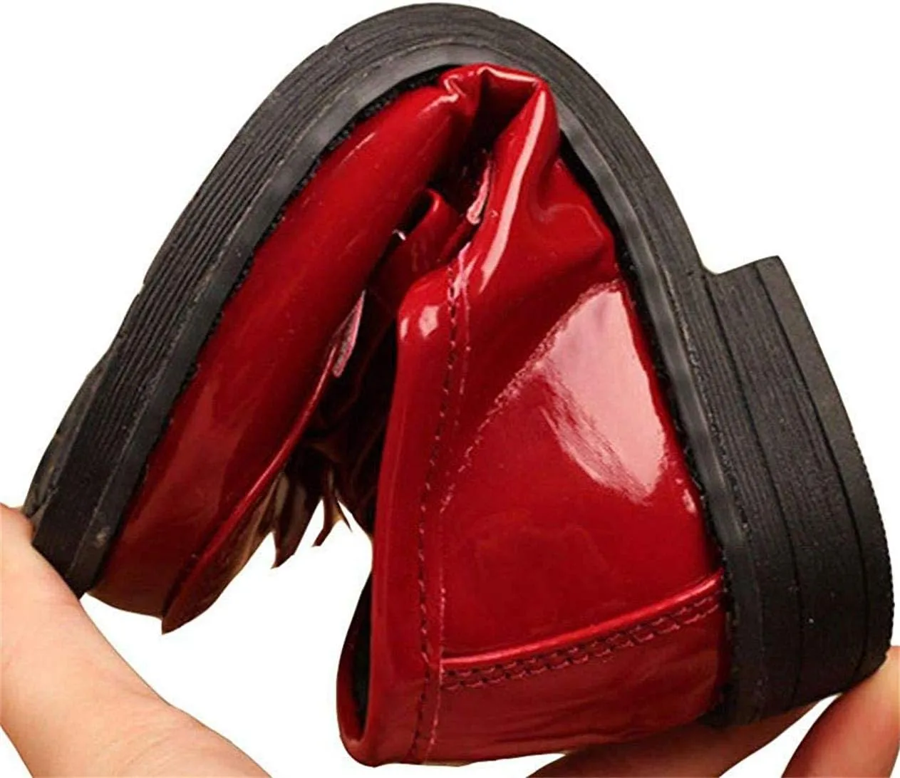 Girls Patent Leather Slip-On Penny Loafers Oxford Flats School Uniform Dress Shoes