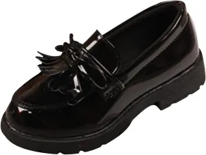 Girls Slip On Leather Loafer Tassel Bow School Dress Shoes For Girls Girls Dress up