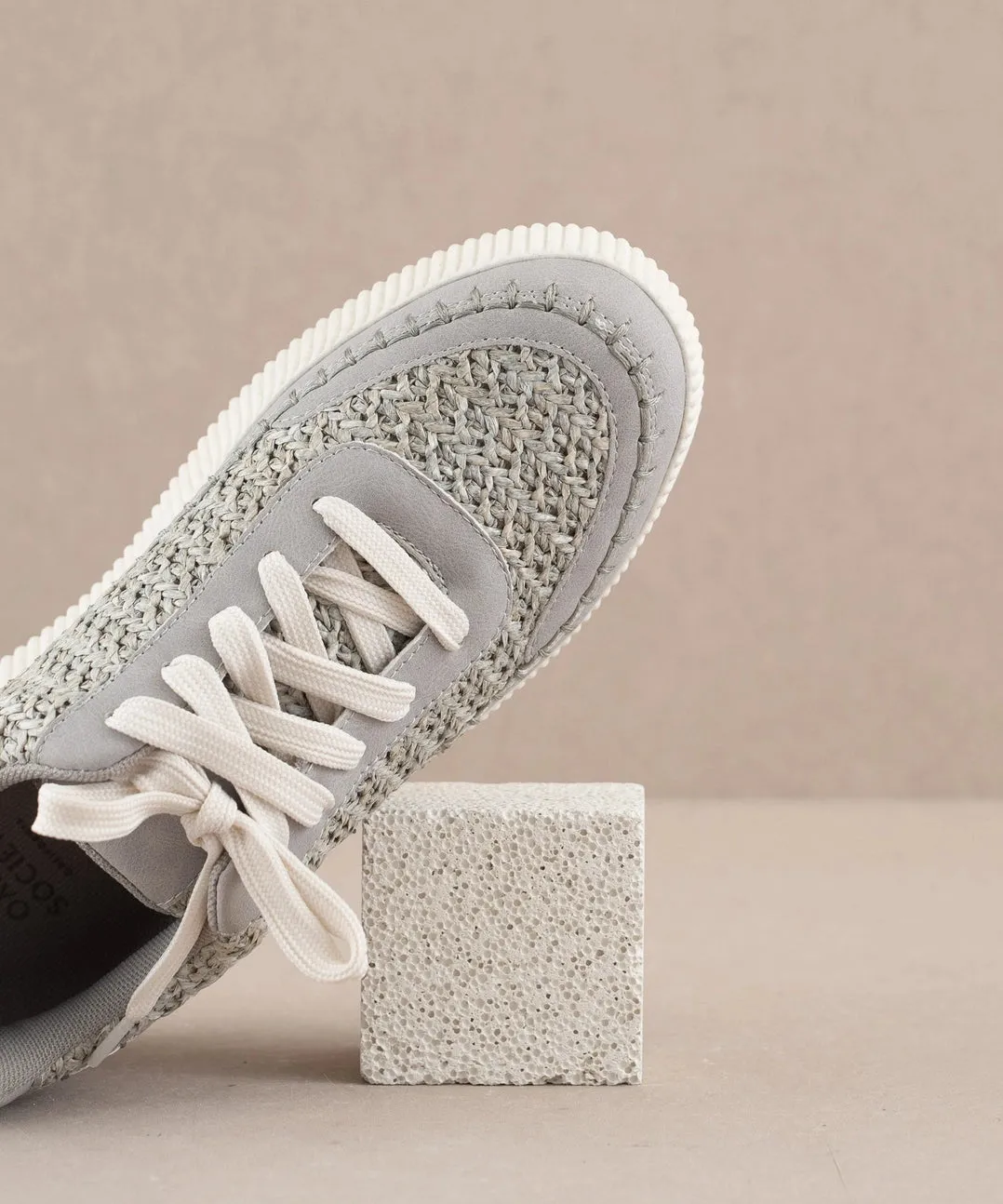 Grey Knit Sneakers