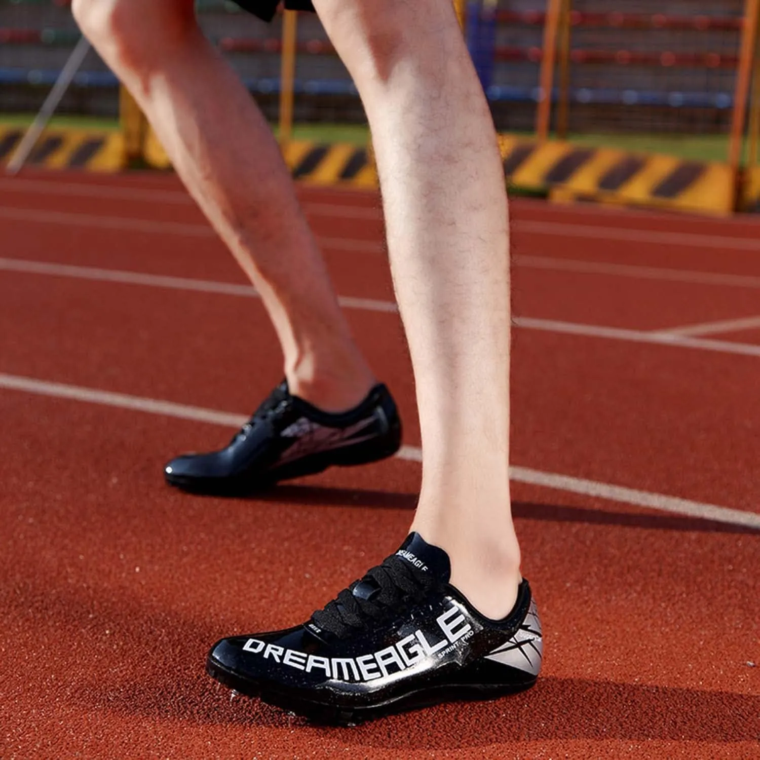 HESBITEUL Mens Track and Field Shoes Sprint Sport Sneakers Youth Professional Training Racing Running Shoes