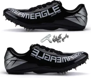 HESBITEUL Mens Track and Field Shoes Sprint Sport Sneakers Youth Professional Training Racing Running Shoes