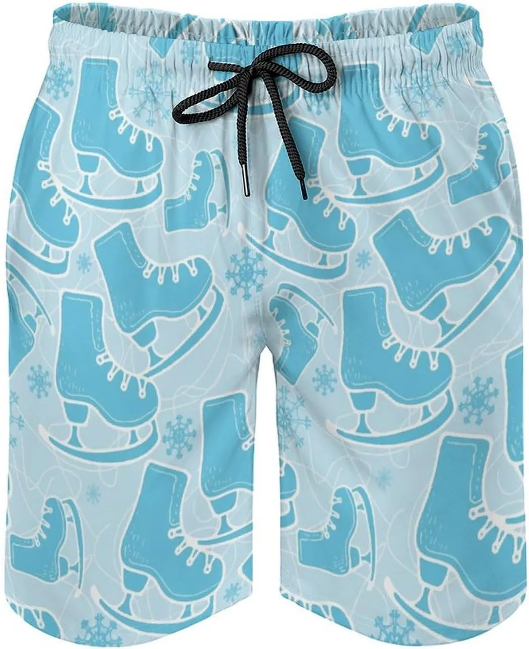 Ice-Skate Figure Skating Shoes Mens Swim Trunks with Mesh Lining Stretch Swimming Shorts Quick Dry with Pockets for Beach