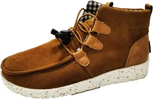 JITUUE Ladies Flat Lace-up Casual Suede Ankle Boots