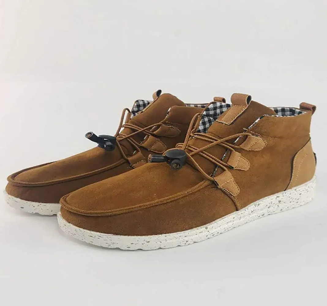 JITUUE Ladies Flat Lace-up Casual Suede Ankle Boots