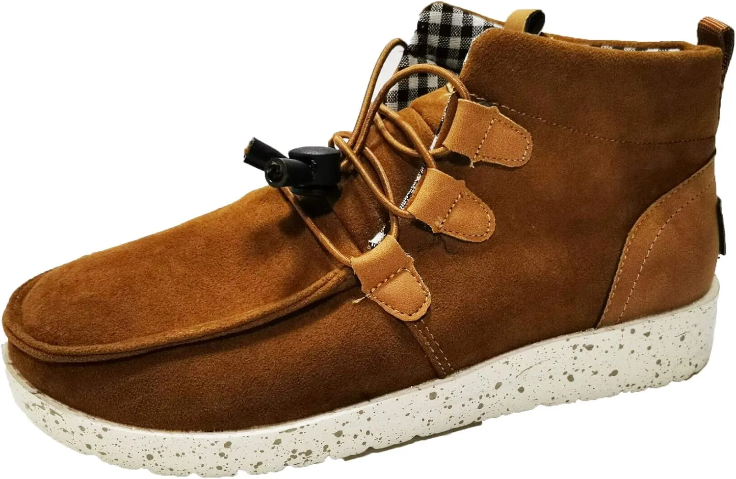 JITUUE Ladies Flat Lace-up Casual Suede Ankle Boots