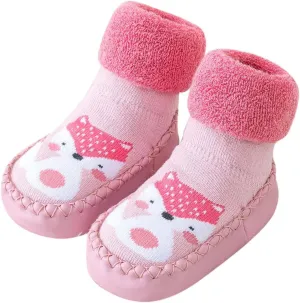 Kids Baby Toddler Slipper Boots Girl Sock Shoes Stretch Knit Rubber Sole Non-??kid Indoor/Outdoor Floor Cozy Sneakers