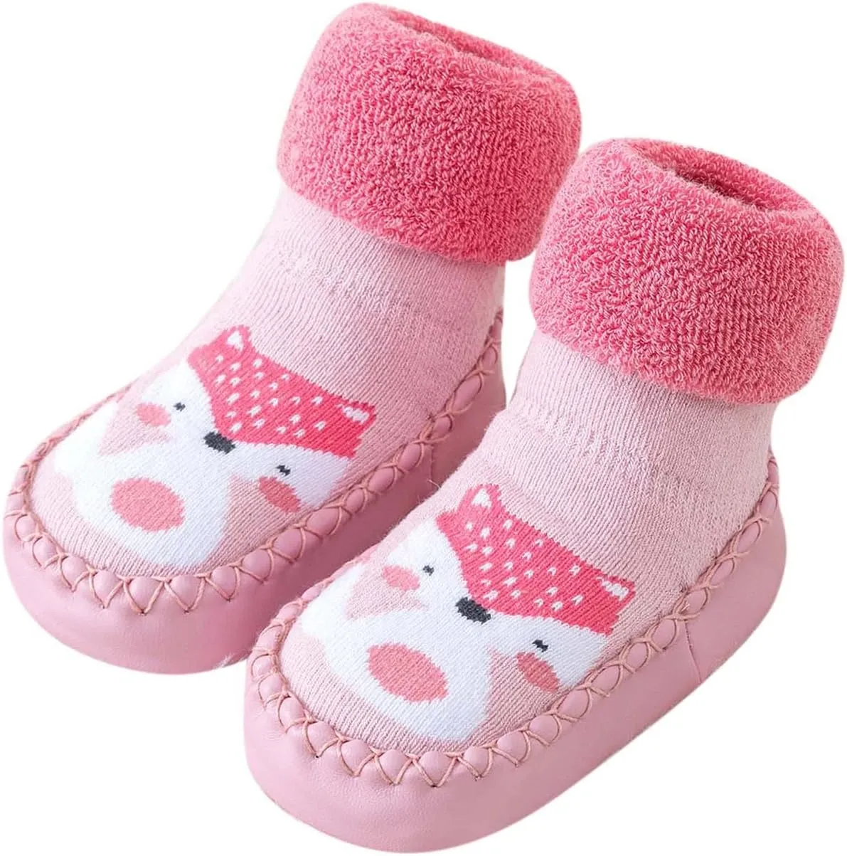 Kids Baby Toddler Slipper Boots Girl Sock Shoes Stretch Knit Rubber Sole Non-??kid Indoor/Outdoor Floor Cozy Sneakers