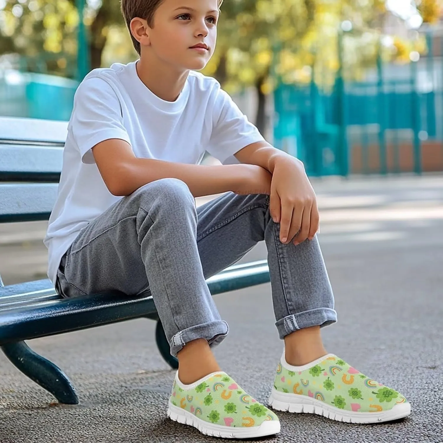 Kids Lightweight Athletic Fashion Sneaker Jogging Running Sports Shoes