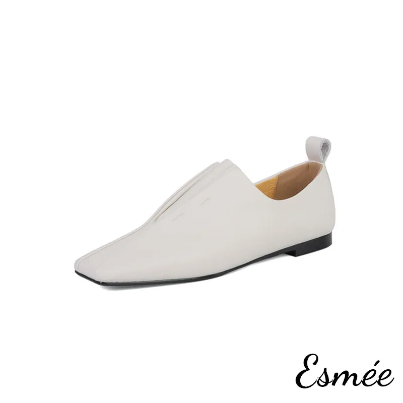 Leather Loafers with Special Cut Out Design