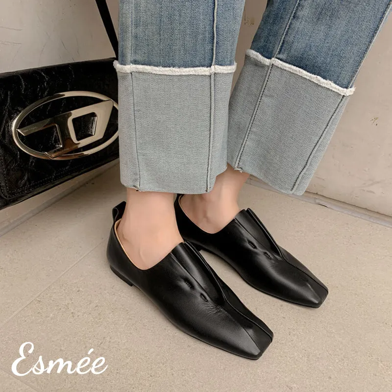 Leather Loafers with Special Cut Out Design