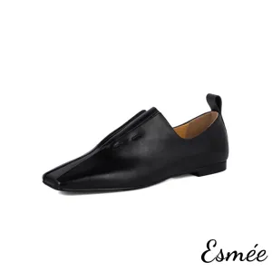 Leather Loafers with Special Cut Out Design