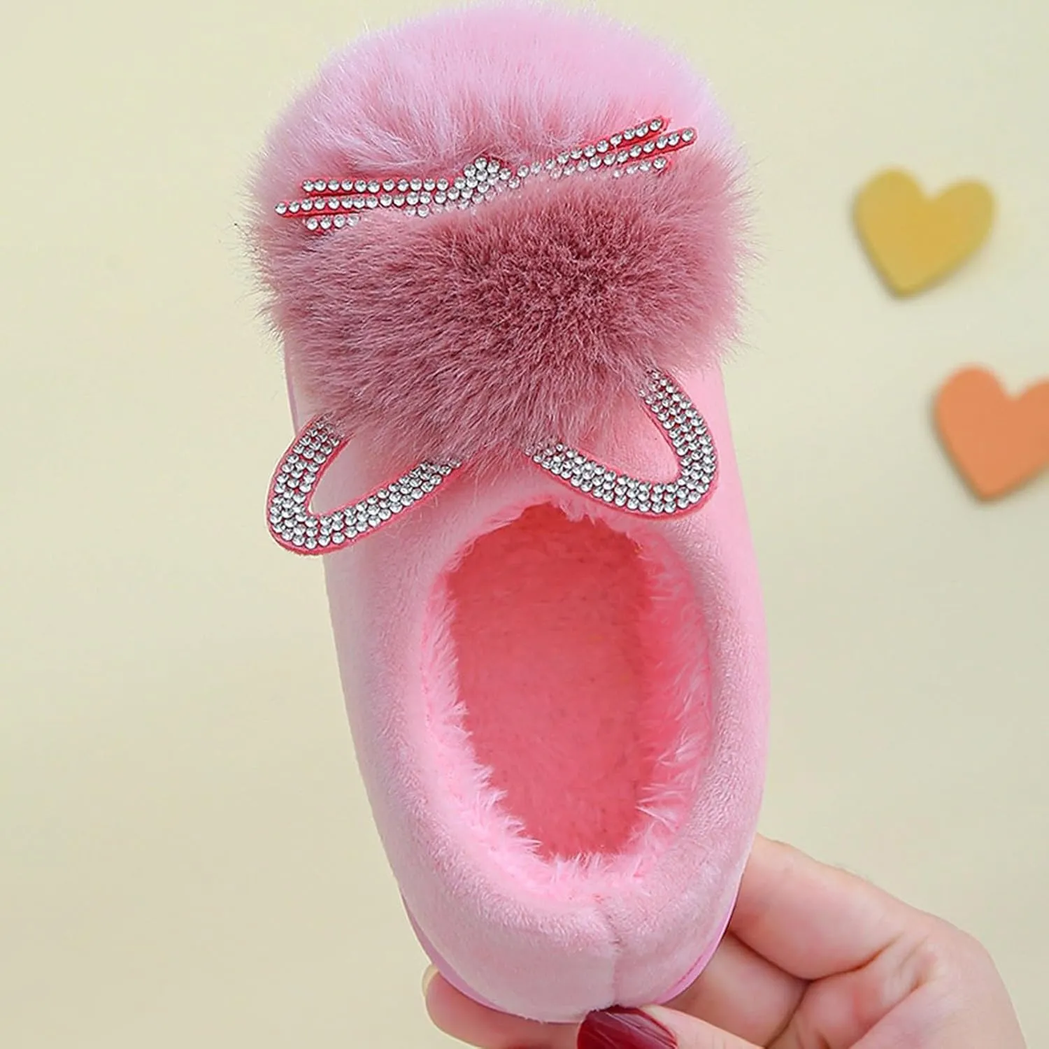 Little Boys House Slippers, Kids Cute Cat Warm Slip On Home Slippers Winter Non Slip Indoor Cotton Slippers