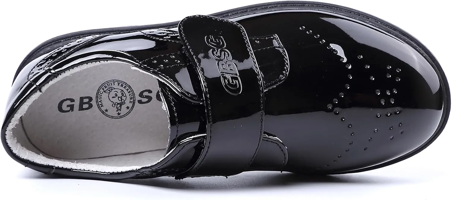 Little Boys Ring Bearer Wedding Lace-Up Oxfords Flats Brogues Boys School Uniform Dress Shoes