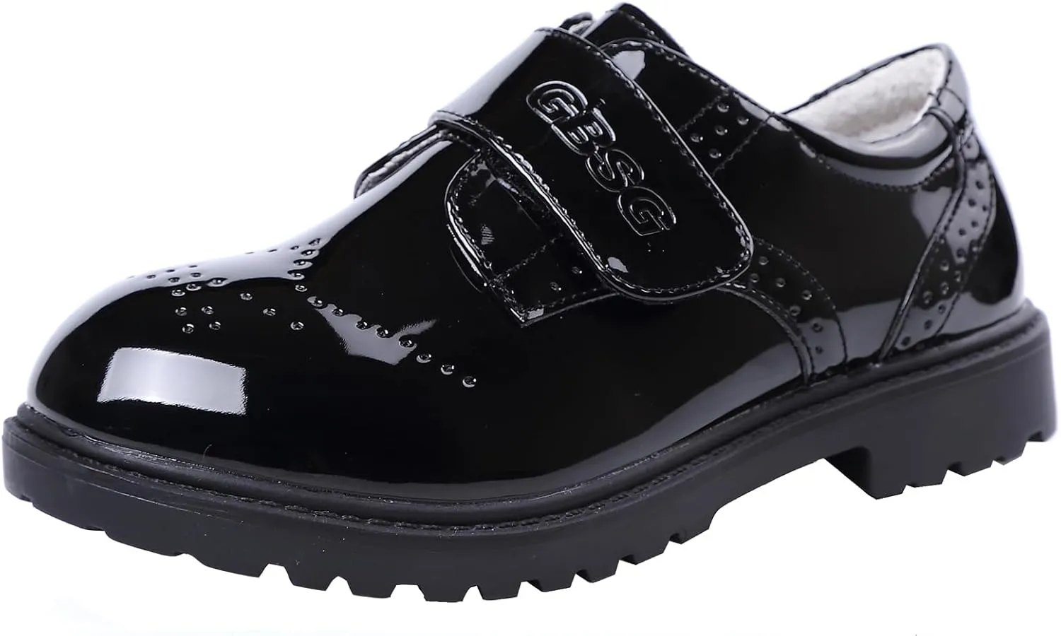 Little Boys Ring Bearer Wedding Lace-Up Oxfords Flats Brogues Boys School Uniform Dress Shoes