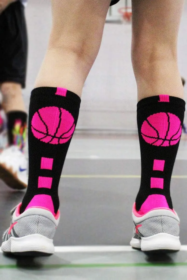 MadSportsStuff Basketball Socks for Boys Girls - Athletic Crew Socks - Youth and Adult Sizes