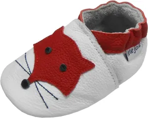 Mejale Baby Leather Shoes Infant Crawling Toddler Moccasins Brown White Purple Navy Cute Boy Girl Slippers