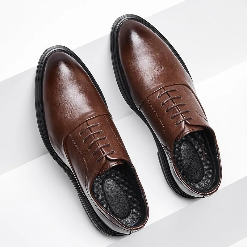 Men Comfort Patent Leather Oxford Shoes Classic Business Dress Shoes Men's Orthopedic Casual Loafers