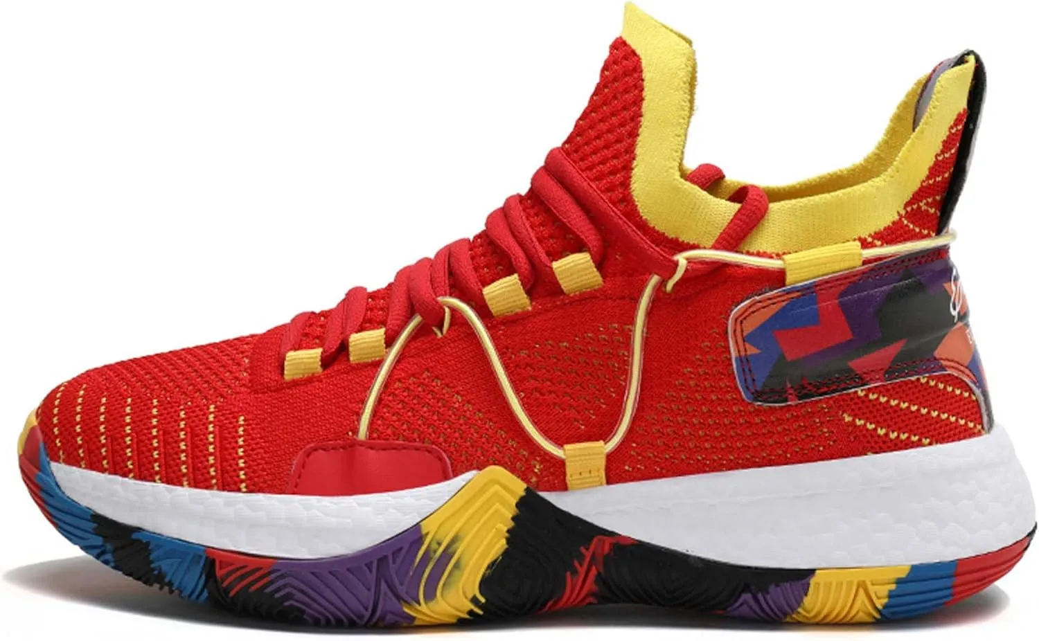 Mens and Womens Mesh Fabric Breathable Basketball Sneakers Mid Top Lace Up Casual Sneakers Non Slip and Breathable Fitness Training Shoes Lightweight Outdoor Hiking Shoes Baseball Sneakers