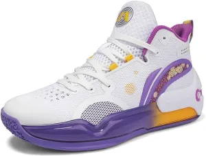 Men's Basketball Shoes with Breathable Non Slip Soft Sole Fashionable Sports Training Basketball Boots