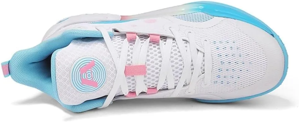 Men's Basketball Shoes with Breathable Non Slip Soft Sole Fashionable Sports Training Basketball Boots